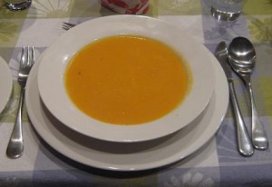 The orange, carrot & cardamom soup; aka "sunshine in a bowl"