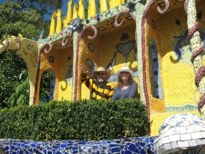Marion & her husband, Malcolm, in the Giant's House garden